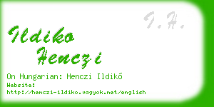 ildiko henczi business card
